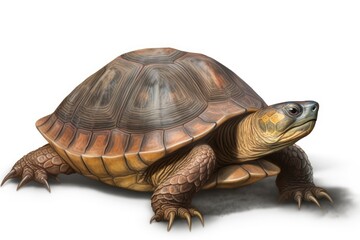 Obraz premium turtle on a white background Generative AI