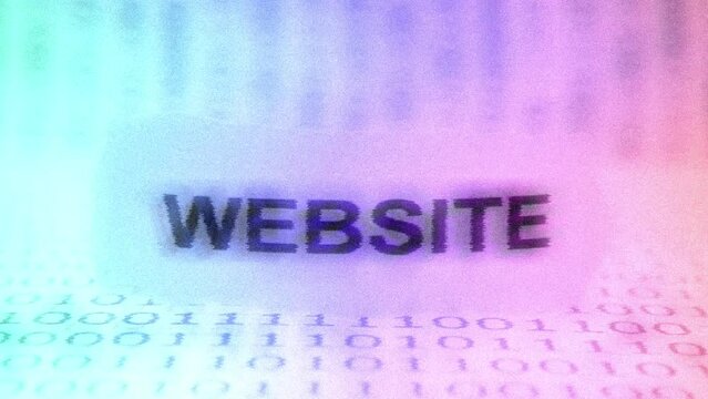 Website text on screen glitch effect