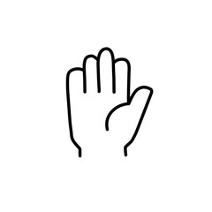 Hand gesture line icon