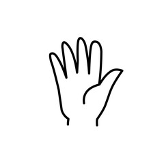 Fototapeta na wymiar Hand gesture line icon