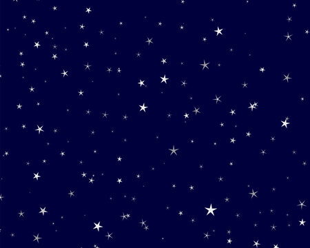 Beautiful night starry sky background . Vector illustration.