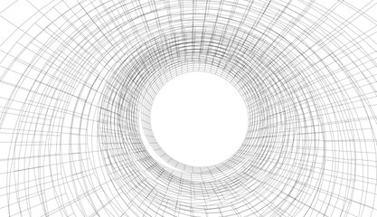 abstract architecture vector 3d illustration