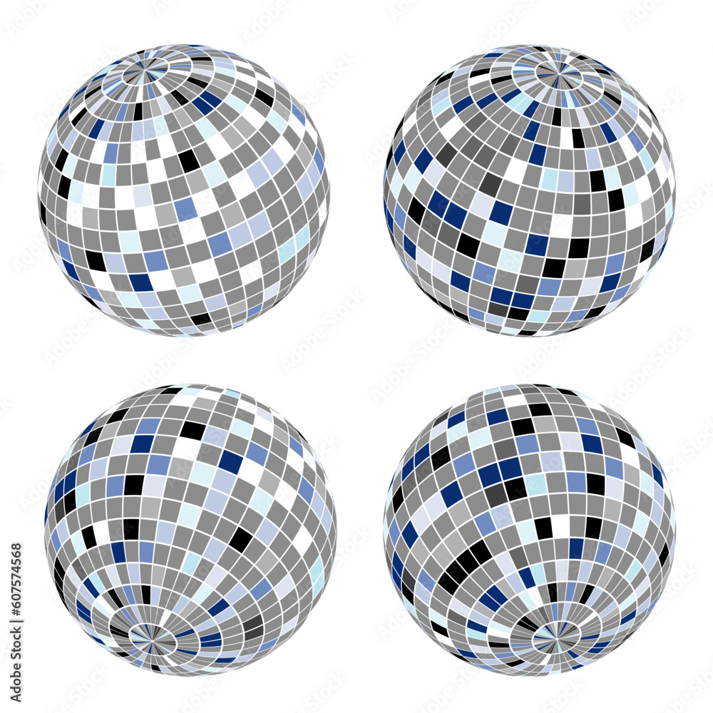 Poster disco balls vector illustration