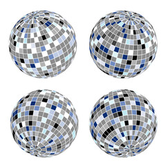 disco balls vector illustration