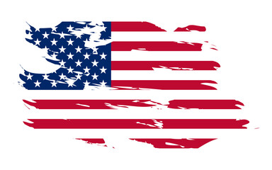 American flag background fully editable vector illustration
