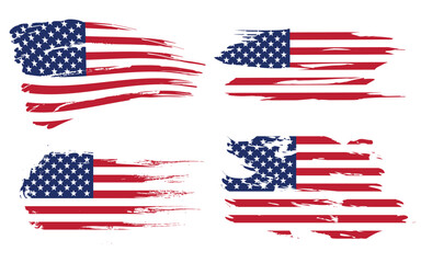 American flag background fully editable vector illustration, can be scaled to any size without quality loss - Powered by Adobe