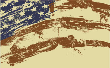 Obraz premium American flag background fully editable vector illustration, can be scaled to any size without quality loss