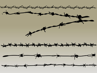 Barbed Wire elements 2 - 5 vector barbed wire graphic elements