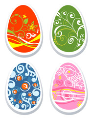 Easter eggs set isolated on a white background.