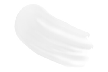 A smear of greasy. cream on a white background.