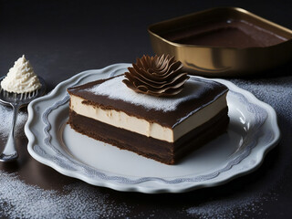 Decadent Tiramisu Delight - Delicia de Tiramisú Decadente (generated with AI)