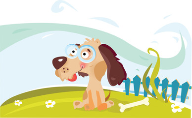 Vector illustration of happy dog. For more illustrations visit my portfolio!