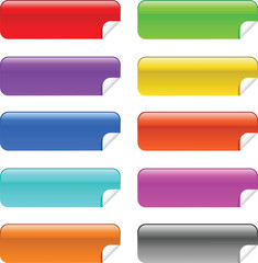 Fototapeta premium Glossy stickies in different colours