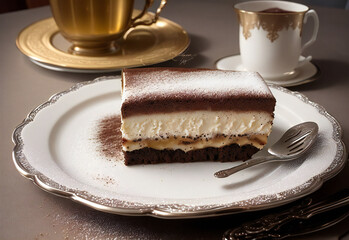 Decadent Tiramisu Delight - Delicia de Tiramisú Decadente (generated with AI)