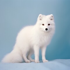 Playful Snow Fox: Adorable Arctic Delight, Snowy Posing, Winter Whimsy