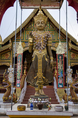 Buddha image on a temple in thailand