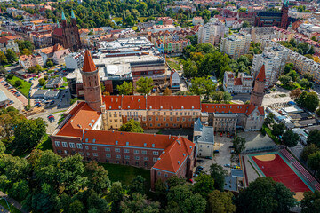 Naklejka premium Legnica in Poland from above