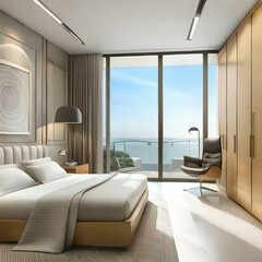 Double bedroom, modern-style interior design