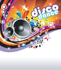 Disco Dance Music Colorful Background