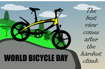 Obraz premium World Bicycle Day for celebration of International day 