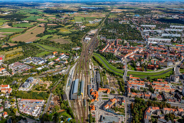 Legnica in Polen aus der Luft