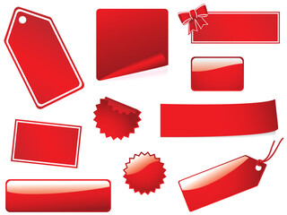 Blank stickers and labels. Please check my portfolio for more sales illustrations.