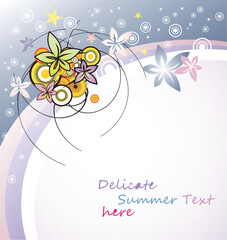 Delicate Flower Card with place for text
