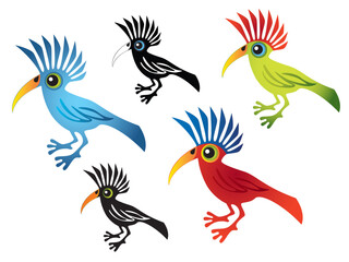 color parrot vector