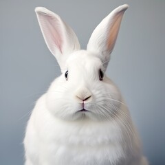 Obraz premium Graceful Radiance: Photorealistic Beauty of the Florida White Bunny