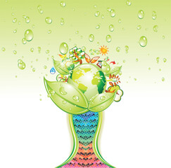 Conceptual Green Environment Green World Cup