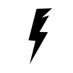 Lightning vector. Simple storm or thunder and lightning strike icon.