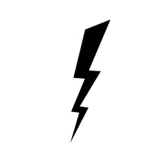 Lightning vector. Simple storm or thunder and lightning strike icon.