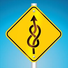 warning traffic sign - vector illustration