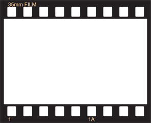 Vector illustration of vintage photographic 35 mm film sheet