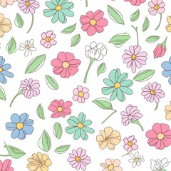 seamless pattern with flowers