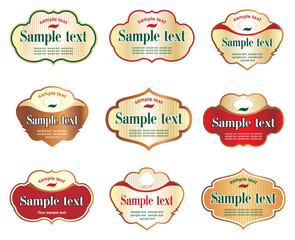 Product label template design vector