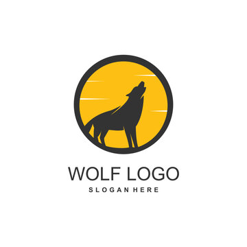 Wolf logo vector idea with modern creative style