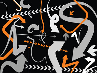background with lots of  arrows ? vector illustration