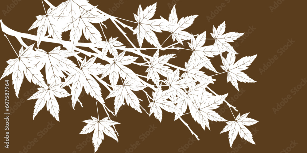 Poster abstract tree with autumn leaves vector illustration