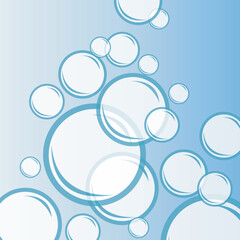 blue bubbles vector illustration