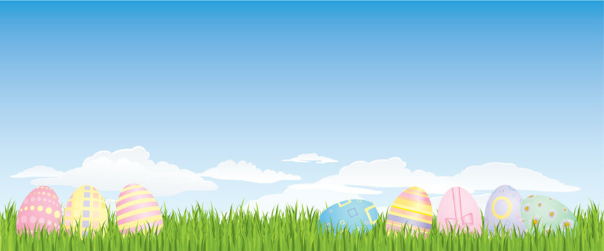 Easter egg background.  Please check my portfolio for more easter illustrations.