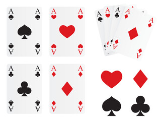 Playing cards and symbols.  Grouped for easy editing.