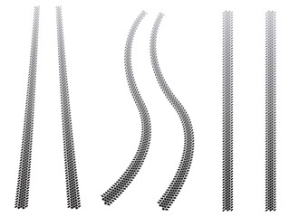 Chunky tyre tracks.  Please check my portfolio for more tyre track illustrations.