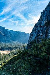 Beautiful scenic view from the Upper Yosemite Falls Trail in California