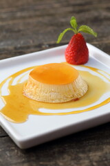 condensed milk pudding with honey