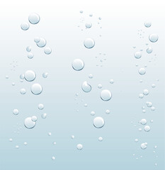 Water bubbles with reflection effect