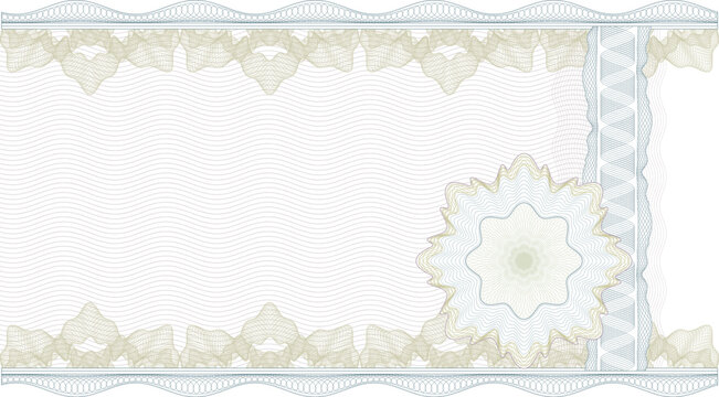 Classic guilloche border for diploma or certificate.  A4 / CMYK  Layers are separated!