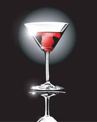 luxury glass for wine and cocktail