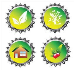 Collection of Environmetal car and bottle caps