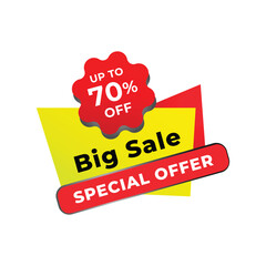 Big sale Special offer discount colorful sticker with up to 70 percent off